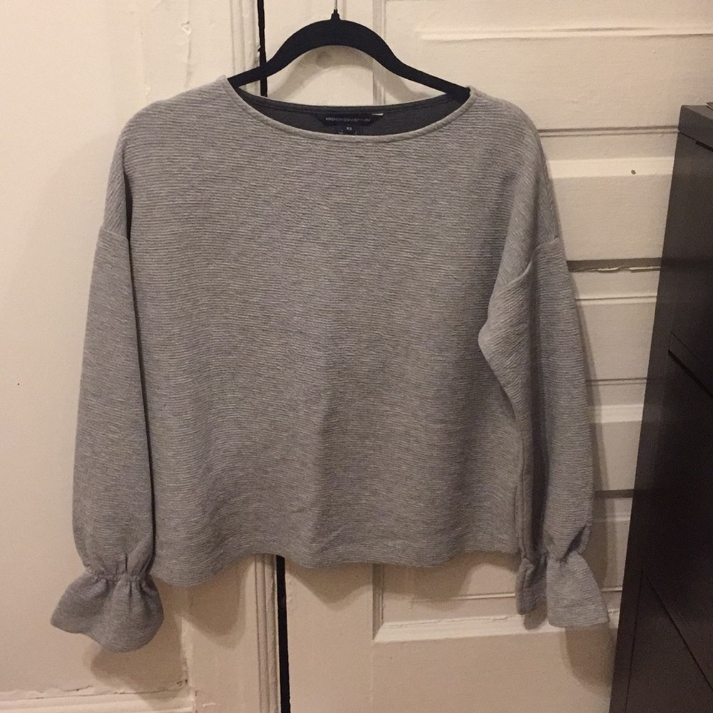 French Connection gray long sleeve shirt